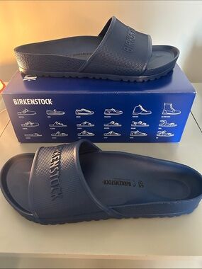 NWT Birkenstock Blue  EVA Slide Sandals